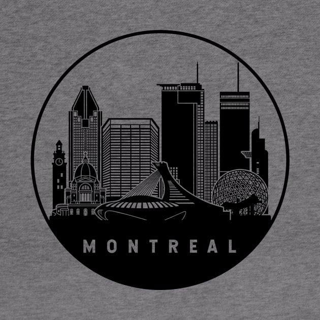 Montreal Canada Skyline by ThyShirtProject - Affiliate